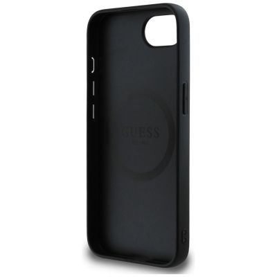 7. Guess 4G Script Logo MagSafe iPhone 16e Hülle - Schwarz