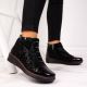 2. Damen-Lederboots mit Warmfutter und Print, schwarz, Filippo