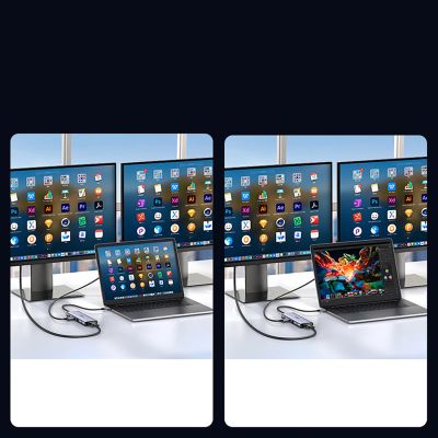 3. Ugreen USB-C Hub 10in1 USB-C HDMI Ethernet USB-A 5GB/s SD/TF Mini-Klinkenanschluss – Grau