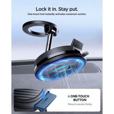 11. Autohalterung Spigen STK100 VacuumLock MagSafe – Schwarz