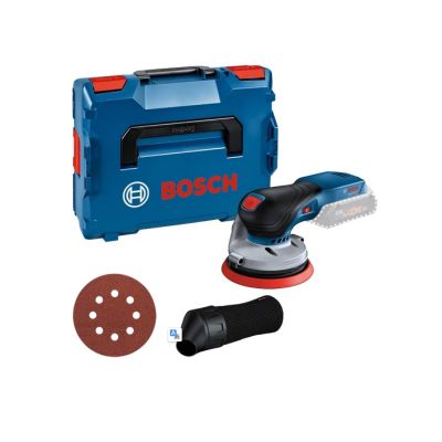 7. Bosch GEX 18V-125 Profi-Exzenterschleifer, 10.000 U/min, 20.000 Hübe/min, Schwarz, Blau, Grau, Rot