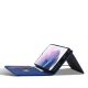 8. Magnetkartenhülle Hülle für Samsung Galaxy S22+ (S22 Plus) Tasche Geldbörse Kartenhalter Blau