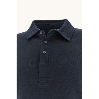 7. Paul&Shark Herren-Poloshirt aus Baumwolle und Lyocell, Marineblau (25411283-13)