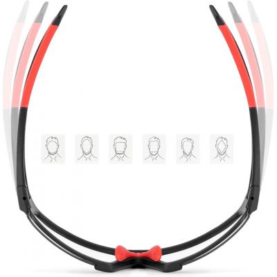 6. Rockbros SP216BK Photochrome UV400-Fahrradbrille, Schwarz und Rot