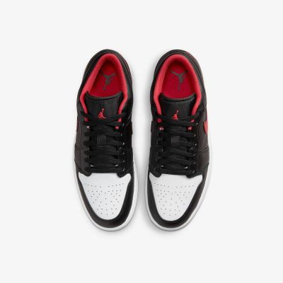 5. Air Jordan 1 LOW Sportschuhe in Schwarz/Feuerrot/Weiß - 553558-063