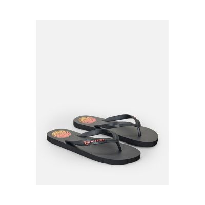 2. RIP CURL Icons Of Surf Bloom Open Toe Herren-Flip-Flops Schwarz