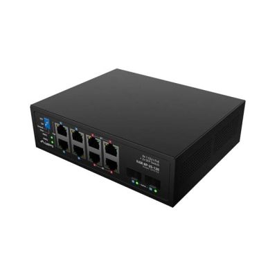 7. LANBERG ILGE-8P-2S-120 LIGHT INDUSTRIAL POE 4XBT 4XAT 2XSFP DIN GIGABIT ETHERNET Switch