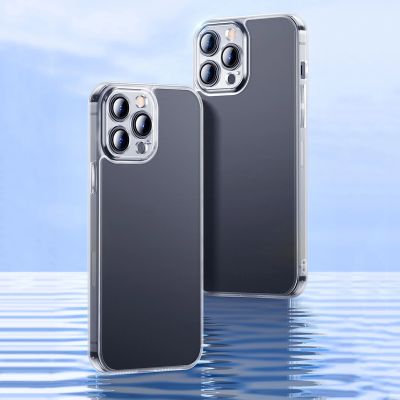 11. Baseus Frosted Glass Case Cover für iPhone 13 Pro Max Hardcover mit Gelrahmen Transparent (ARWS000802)