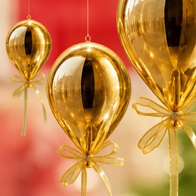 4. SICHERER BALLONBEUTEL AUS KUNSTSTOFF, DURCHMESSER 30 CM - GOLD