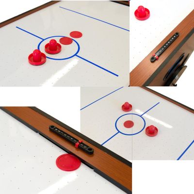 6. 3-in-1-Drehspieltisch: Billard, Tischfußball, mit Luftanschluss, 121 x 89 x 84,5 cm