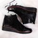 6. Damen-Lederboots mit Warmfutter und Print, schwarz, Filippo