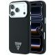 Guess MagSafe-Hülle mit genarbtem Dreieckslogo für iPhone 17 Pro Max / 18 Pro Max – Schwarz