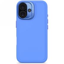 Decoded AntiMicrobial Silicone Stacks Backcover Case mit MagSafe für iPhone 16 – Blau