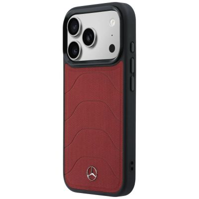 2. Mercedes Leder-Mesh-Hülle mit Bow Line MagSafe für iPhone 17 Pro Max – Rot