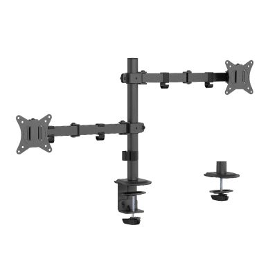 GEMBIRD Verstellbarer Schreibtischarm/Halterung für 2 Monitore 17-32 Zoll, VESA 100x100 mm, bis zu 9 kg