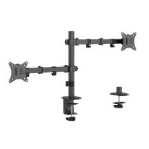 GEMBIRD Verstellbarer Schreibtischarm/Halterung für 2 Monitore 17-32 Zoll, VESA 100x100 mm, bis zu 9 kg