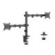 GEMBIRD Verstellbarer Schreibtischarm/Halterung für 2 Monitore 17-32 Zoll, VESA 100x100 mm, bis zu 9 kg