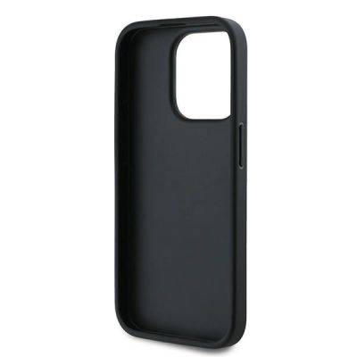 7. Karl Lagerfeld Diagonal Quilted Script Hülle für iPhone 15 Pro – Schwarz