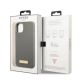 8. Guess GUHMP13MSPLG iPhone 13 6.1" Grau/Grau Hartschale Silikon Logo Plate MagSafe