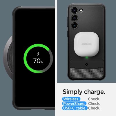 17. Spigen Rugged Armor Hülle für Samsung Galaxy S23 – mattschwarz