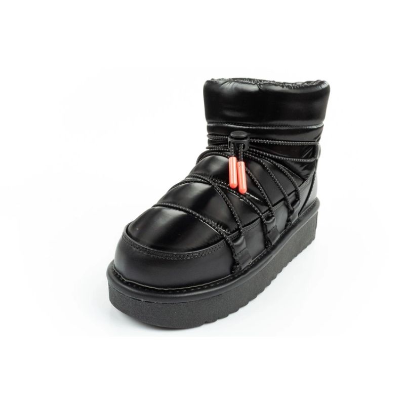 3. D.Franklin Damen Schneestiefel Winter Modische Isolierte Stiefeletten Schwarz
