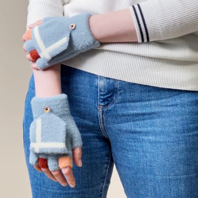 7. Winter-Telefonhandschuhe für Damen/Kinder – blau