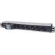 Intellinet 711432 PDU 6-fach Steckdosenverteiler 1,5 HE Schwarz, Grau