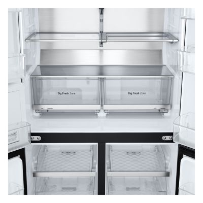 5. LG GMG960EVJE Side-by-Side-Kühlschrank mit mehreren Türen, 179 cm, Essence Black Steel, Mattschwarz, Total NoFrost, Wasserzulauf
