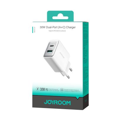 7. Joyroom JR-TCF15 Netzwerkladegerät USB-C / USB-A 30W - Weiß
