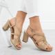 6. Beige Sergio Leone SK884 Damen-Sandalen mit Blockabsatz