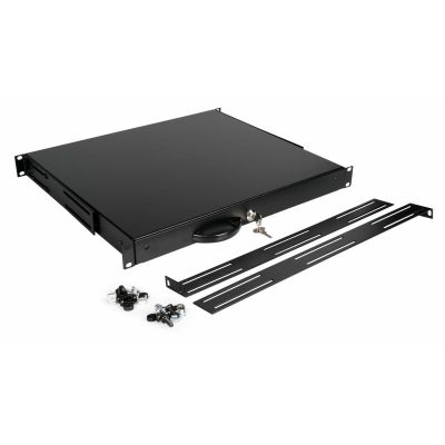 3. 19"-Schubladensystem für 1U-Serverschränke, abschließbar, schwarz (EZD-1-B)