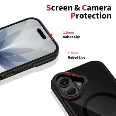 4. Tech-Protect MagHybrid MagSafe Hülle für iPhone 17 – Schwarz und Rot