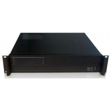 TECHLY Kompaktes ATX-Rack-PC-Gehäuse 19 Zoll 2U Schwarz I-CASE IPC-240L