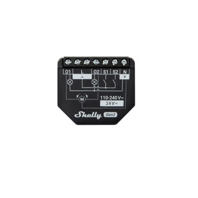 4. Shelly 2PM Gen3 Smart Switch 2P Schwarz