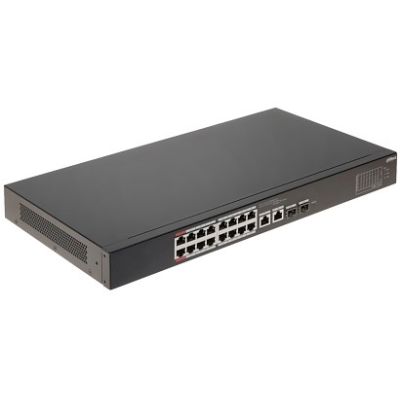 5. Dahua Technology CS4218-16ET-240 - PoE-Switch mit 16 Ports + 2 RJ45/SFP
