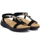 4. Schwarze Keilsandalen für Damen Artiker 58C0007