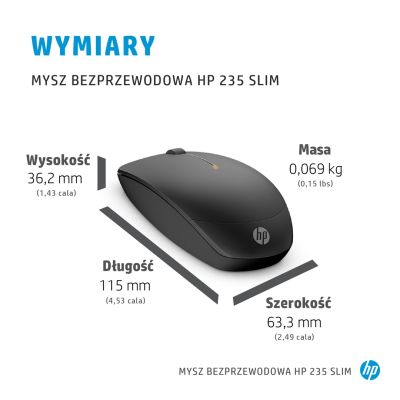 4. HP 235 Slim Wireless Mouse 4E407UT