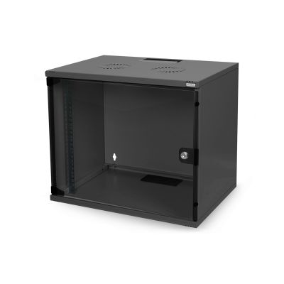 2. Digitus 19" 7HE Wand-Netzwerkschrank 540x400 mm, Glastür, grau, ungeteilt, unmontiert, 60 kg
