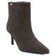 Damen-Ankle-Boots aus Leder mit niedrigem Absatz, Wildleder, braun, Big Star UU274492