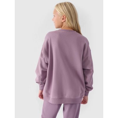 4. Mädchen-Sweatshirt ohne Kapuze, 4F Junior 4FJWAW24TSWSF1214-51S