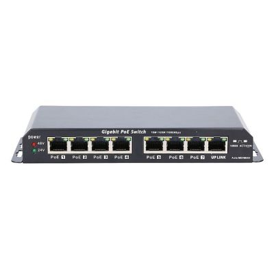 2. Extralink PoE-Switch KRATOS: 7x Gigabit PoE, 1x Uplink RJ45, Netzteil 24V 2,5A, Leistung 60W