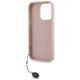 7. Karl Lagerfeld Saffiano Rhinestones & Charm Hülle für iPhone 15 Pro – Rosa