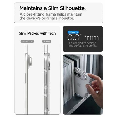 9. Spigen Ultra Hybrid Pro Hülle für iPhone Duo – Transparent