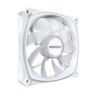 3. Montech RX120 PRO Computergehäuselüfter 12 cm Weiß 3 Stück.