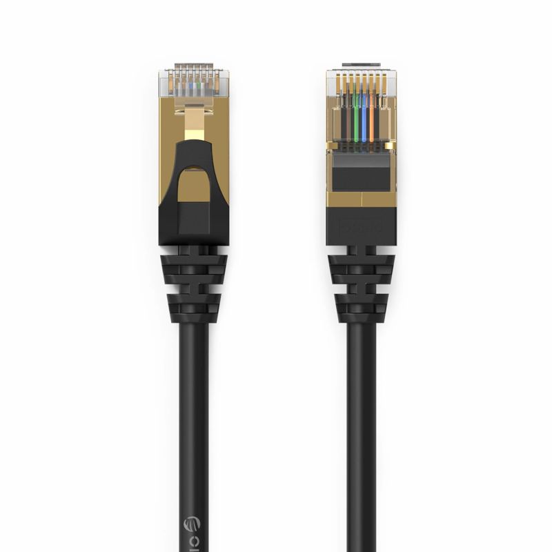 Orico PUG-C7 CAT7 10 Gbit/s RJ45 Ethernet-Netzwerkkabel, rund, 30 m, Schwarz