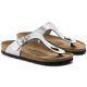 Birkenstock Gizeh Birko-Flor Damen Flip-Flops silber normal breit (0043851)
