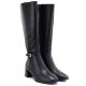 4. Schwarze Sergio Leone KZ-31-S Damen-Lederstiefel mit hohem Absatz