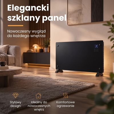 5. Extralink Smart Panel Heizgerät 2000W | Schwarz