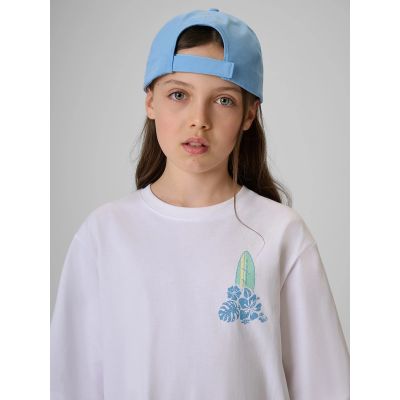 3. Lockeres T-Shirt mit Aufdruck für Mädchen 4F 4FJRSS26TTSHF3980-11S