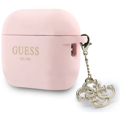 3. Guess Silikon-4G-Charm-Hülle für AirPods Pro 3, Pink